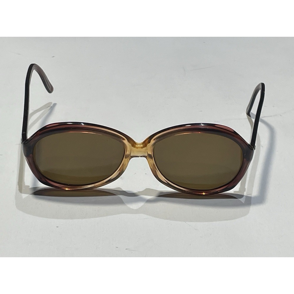 Vintage SHURON USA Sunglasses 56-16 145 Brown Translucent Frames Tinted Lens